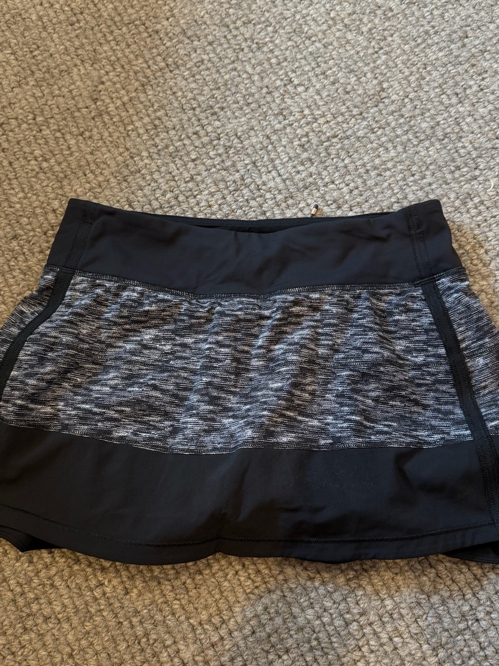 Lululemon Black & Gray Active Skort - Women